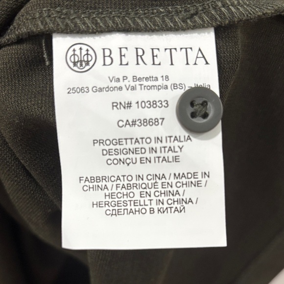 Beretta Polartec Power Air Polo Size XXL Moss Green Golf Office Outdoors Preppy - Picture 4 of 8
